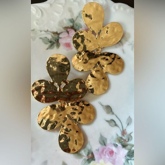 Leaf drop earrings A68 - Picture 3 of 6